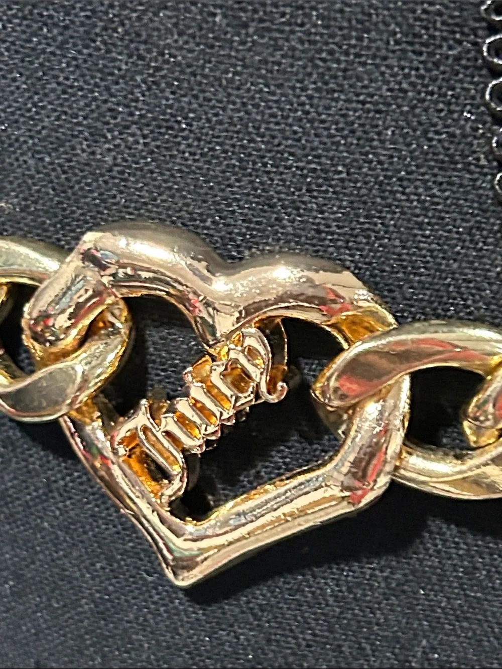 Juicy Couture Gold Heart Chain Belt